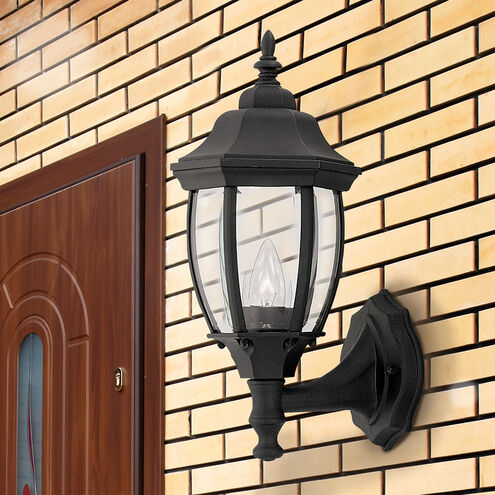 Tiverton 1 Light 15 inch Black Outdoor Wall Lantern
